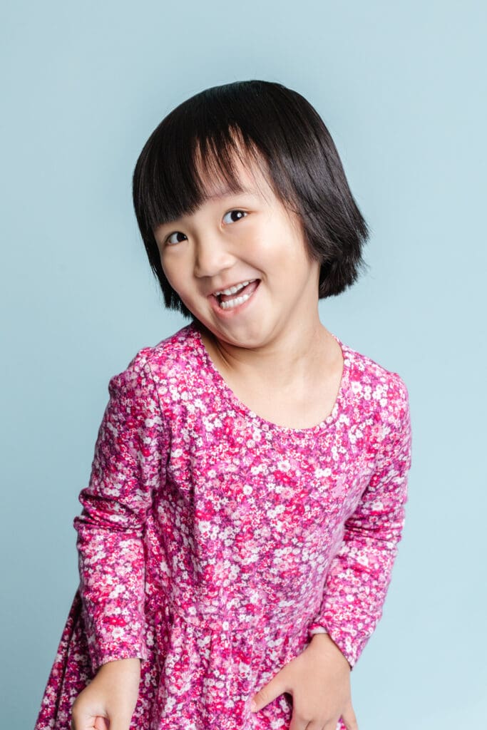 Smiling preschool child during daycare photo day