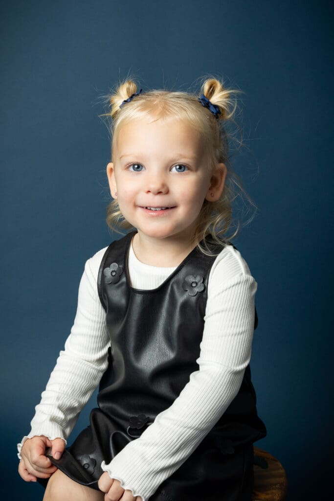 Preschool child photographed in West Vancouver daycare photo day
