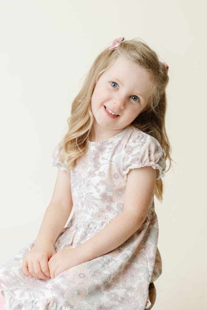 Child portrait taken during daycare photo day