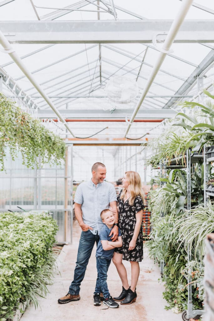 Joyful and unposed family moment captured in soft natural light in BC
